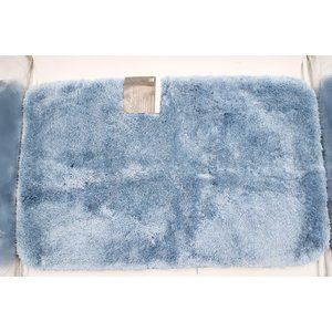 Elegance Collection Bath Rug, Blue Haze 21x34in